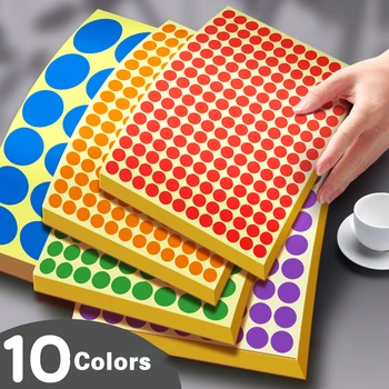 10Sheets/חבילה לערבב צבע מעגל עגול צבע מקודד דבק דוט תווית מדבקה נקודה DIY רעיונות תווית עבור המלאי לארגן