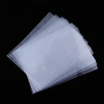 12pcs ברור תיקיית מסמכים L-סוג של פלסטיק תיקייה להעתיק בטוח פרויקט כיס us Letter/ A4 גודל צבע שקוף