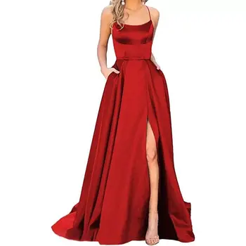 2023 מוצק צבע שמלה ארוכה הרזיה off-the-כתף השינה אופנה שושבינה קבוצה שמלת ערב