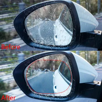 2pcs/set המכונית מראה אחורית סרט מגן אנטי ערפל המכונית מראה חלון מבטל בוהק אטים לגשם עמיד למים רכב מדבקת מדבקות תג