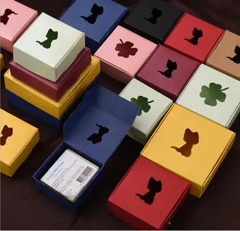 50pcs חלול קראפט תיבת נייר צבעוניים DIY מתנה סבון אריזה קופסה קטנה חתונה קופסאות הממתקים