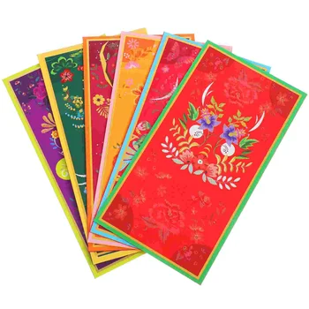 6 יח ' ראש השנה הסיני המעטפה חמוד מעטפות מזומנים אדום עוטף המסורתי בכיס סגנון בפסטיבל האביב