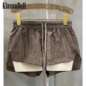 7.13 KlasonBell אופנה ניגוד צבעי שרוך מכנסי נשים