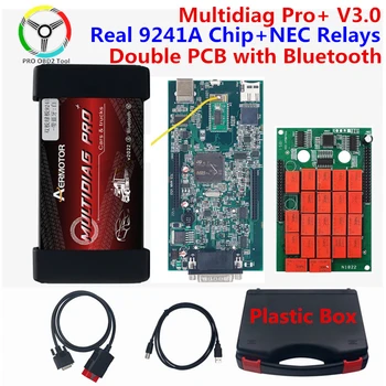 AER Multidiag Pro V3.0 Bluetooth NEC ממסרים 2021.11 עם סדק הרכב סורק OBD2 משאית OBD2 Bluetooth המכונית אבחון ממשק