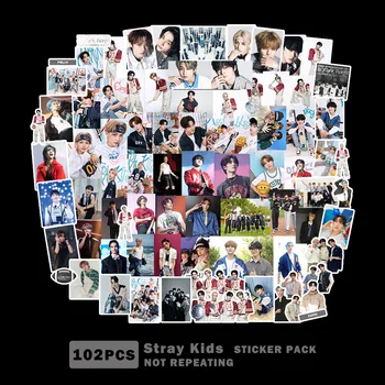 Kpop איידול 102Pcs/סט מדבקות תועה ילדים חברתי נתיב הסופרבול אלבום חדש מדבקות על הקסדה DIY מתנות אוהדים מתנות אוסף