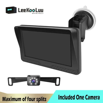 LeeKooLuu דיגיטלי שידור אלחוטי 5 אינץ ' HD להפוך לפקח מתאים מכונית עם לוחית רישוי מחזיק עם מצלמה 1