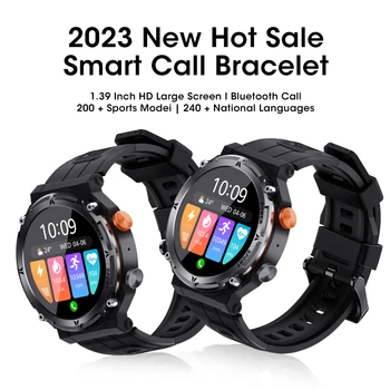Xiaomi Huawei Samsung 1.39 אינץ Bluetooth שיחה Smartwatch גברים תמיכה 200 ספורט 2023 חדש לנשים רוטרי מפתחות שעון חכם +קופסא