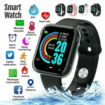 Y68 שעון חכם עבור אנדרואיד נשים גברים ילדים Smartwatch כושר שעונים צמיד גברים שעון חכם עבור נשים Smartwatch