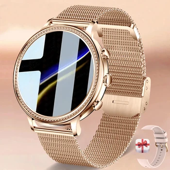 אופנה חדשה שעון חכם נשים 1.39 אינץ ' נשים ספורט חמוד הצמיד מותאם אישית חיוג בריאות נשי ניטור Bluetooth שיחה Smartwatch