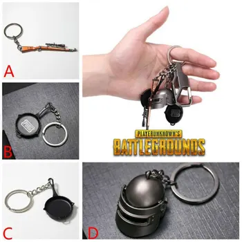 אופנה מעולה מחזיק מפתחות הקסדה מחבת תרמיל תליון המשחק Keychain מפתח טבעת קישוט רכב הפנים אביזרים