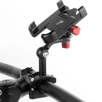 אופניים טלפון נייד תמיכה אוניברסלית הסלולר לעמוד סוגר Anti-Shake 360° סיבוב לסיבוב כידון בקוטר 22-32mm