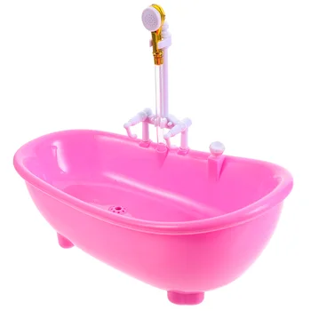 אמבטיה חשמלית מיני רהיטים עם מרסס לשחק במשחק האמבטיה, בריכת שחיה על זמן אמבטיה 1/ 6 רחצה, בלי