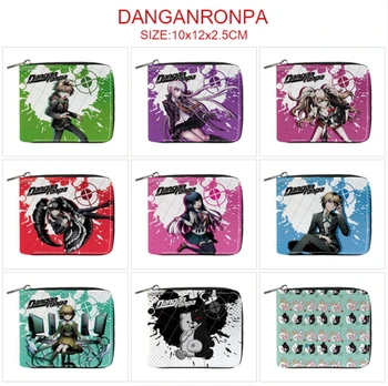 אנימה Danganronpa לוגו הארנק החדש רוכסן קצר הארנק של הגברת לשנות את הארנק בנים בנות כרטיס אשראי בארנק