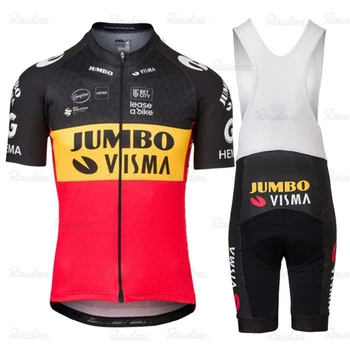 ג 'מבו Visma רכיבה על אופניים ג' רזי סט קיץ בגדי רכיבה אופני הרים בגדים ביגוד אופניים MTB אופני רכיבה על אופניים ביגוד רכיבה על אופניים חליפה
