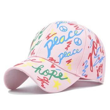 גברים ונשים מקרית נוער רגילה רטרו אותיות השלום צבעוני רחוב כובע כובע בייסבול אנימה הקסדות עבור גברים