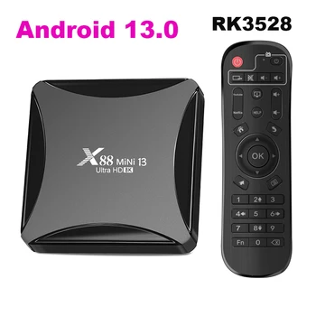 החדש X88 Mini 13 אנדרואיד 13.0 Smart TV Box RK3528 Rockchip Quad Core 8K Ultra HD TVBOX Dual Wifi 4GB 32GB/2GB 16GB Set Top Box