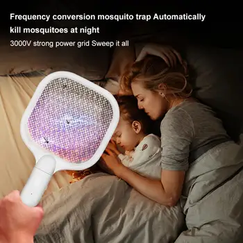 החכם החדש משק הבית 2In1 יתוש הרוצח המנורה הלם חשמלי נגד יתושים זבובים USB Recharg eable בקוטל חרקים מלכודת יתושים
