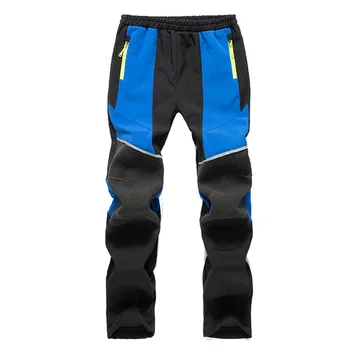 הילד של חורף צמר איכותי מעטפת רכה טיולים מכנסיים חיצוני קמפינג עמיד למים טרקים סקי עבה מכנסיים חמים QW001