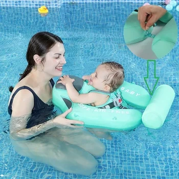 התינוק צף התינוק שחיינים שאינם מתנפחים צפים הילד שוכב שחייה הטבעת לשחות המותניים לצוף הטבעת צף צעצועי בריכה שחייה מאמן