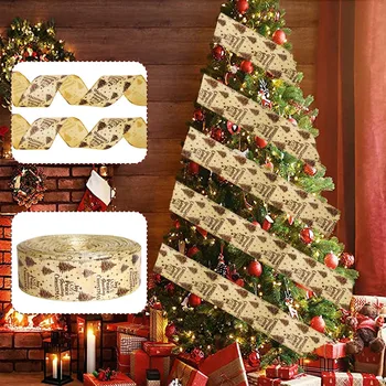 חג המולד סרט קופסא מתנה אריזות מתנה סרט עץ חג המולד Diy קישוט חג מולד קישוט אופנה חדשה פשוט תכליתי