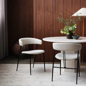 כסאות הבר מונה כסאות אוכל משענת נורדי יוקרה מבטא כסאות אוכל משרד מעצב Taburete אלטו רהיטים קוריאה WW50DC