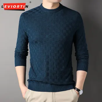 לגברים סוודר סוודר סרוג הסתיו-חורף החדשה נוער אופנה קוריאנית מהדורה צוואר עגול אופנה מזדמן מתאים לסרוג סוודר