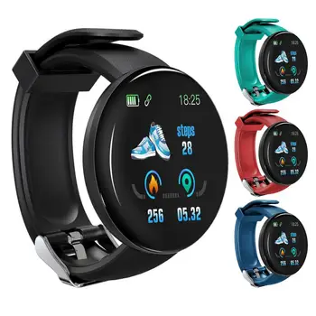 לחץ דם קצב לב צג חכם הצמיד עמיד למים שעון חכם כושר גשש Smartwatch אופנה אלקטרון שעון עגול