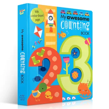 מדהימה שלי, לספור את הספר באנגלית המנהלים ספרים התינוק ילדים מתמטיקה למידה חינוכי הספר עם מספר בצורת עמודים.