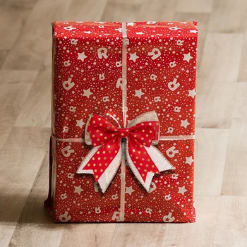 מיני חג המולד קשת הביתה מסיבת חתונה מתנות לשנה החדשה קשת מלאכות עץ חג המולד תלוי קישוט אדום Bowknot Navidad 2024