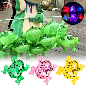 מתנפחים צפרדע ירוק בעיניים נוצצות קריקטורה צפרדע מודל מסיבה עיצוב קלאסי צעצועים עבור ילדים, פעוטות, בנים, בנות קרפדה ' ונגל צעצועים