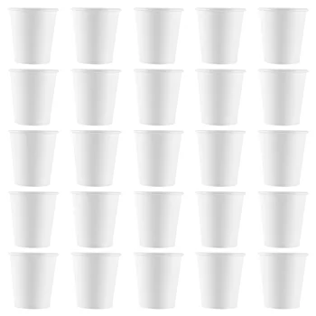 נייר לבן לכוסות קטנות חד-פעמיות שירותים, אספרסו, מי פה מתקן כוסות, כוסות חד פעמיות, (100 Pack) 3Oz