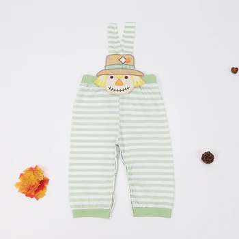 נפילה של ילדים Clothings עבור ילד רומפר זמן פרחוני מכנסי כותנה חמוד ג ' ק קש אפליקציה עם סדרת תלבושות מותק הילדים