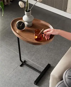 ספה בצד השולחן, C בצורת ספה שולחן מגש חטיפים שולחן שולחן פשוט סגנון עיצוב הבית על קריאת ספר קפה אגרטל תצוגה