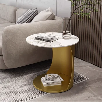 עיצוב סלון שולחן קפה יוקרתי סקנדינבי מודרני חדרי שינה שולחנות קפה קטנים מתכת פשוטה Couchtisch ריהוט הבית