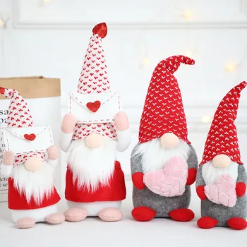 פנים Gnome קטיפה הבובה חתונה חג המולד, יום האהבה, תפאורה הביתה חג המולד קישוט מתנות לשנה החדשה סקנדינביה בובה 2023