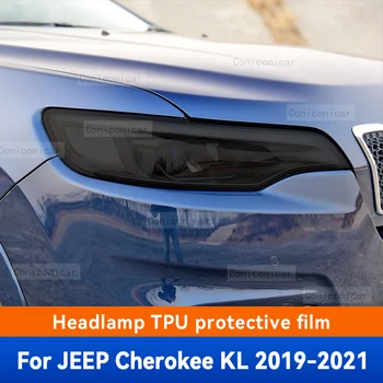פנסי המכונית סרט מגן קדמי פנס לכסות מעושן שחור TPU הסרט אביזרים מדבקה על ג 'יפ צ' ירוקי KL 2019-2021