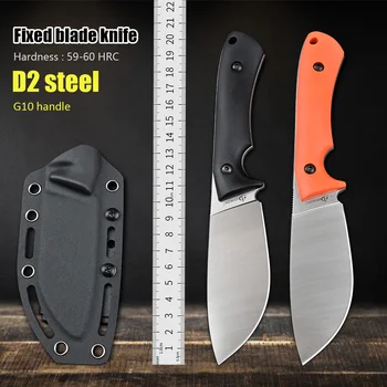 קשיות גבוהה טקטי הישרדות חיצונית סכינים כלי הגנה עצמית EDC כלים קבועים להב הסכין D2